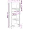 vidaXL Book Cabinet Sonoma 60 x 30 x 155 cm Engineered Wood