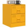 vidaXL Bedside Cabinets 2 pcs Yellow 34.5x39x44 cm Steel