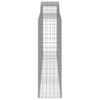 vidaXL Arched Gabion Baskets 5 pcs 400x50x160/180 cm Galvanised Iron