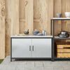 vidaXL Kitchen Storage with Shelf Silver 90 x 50 x 53 cm Steel