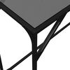 vidaXL Console Table with Black Glass Top 98x35x81 cm Steel