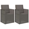 vidaXL Garden Dining Chairs 2 pcs Light Grey PP