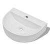 Luxury Ceramic Basin Half-circle with Faucet Hole 60 x 44 cm
