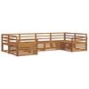 vidaXL Outdoor Sofa Set 6 pcs Natural