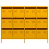 vidaXL Sideboard Mustard Yellow 135x39x103.5 cm Cold-rolled Steel
