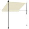 vidaXL Retractable Awning Cream 200x115 cm Fabric and Steel