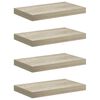 vidaXL Wall Shelf | Set of 4 | Oak | Honeycomb MDF, metal | Medium
