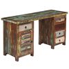 vidaXL Pedestal Desk Solid Reclaimed Wood 140x50x77 cm