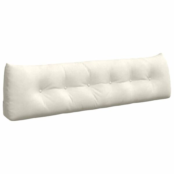 vidaXL Back Pillow Cream 180 x 24 x 50 cm Velvet