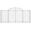 vidaXL Arched Gabion Baskets 50 pcs 200x50x80/100 cm Galvanised Iron