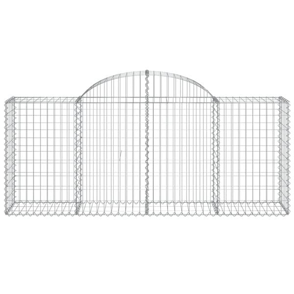vidaXL Arched Gabion Baskets 50 pcs 200x50x80/100 cm Galvanised Iron