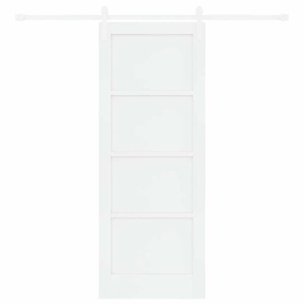 vidaXL Sliding Door White 78 x 202 cm Solid Pine Wood