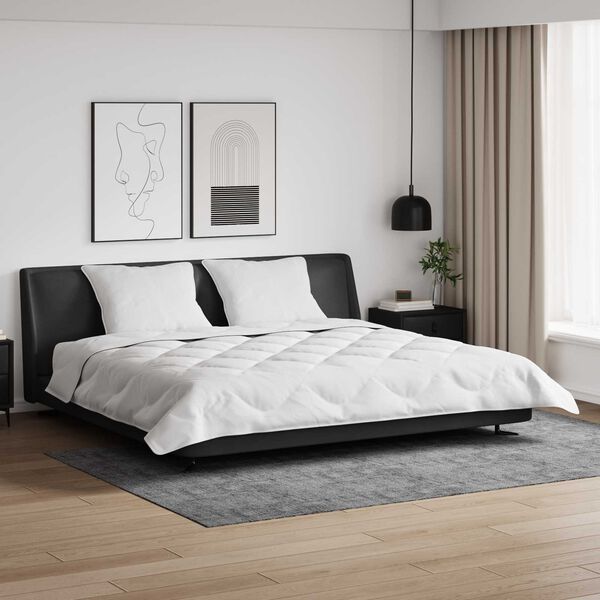 vidaXL Winter Duvet with Pillow 3 pcs White Microfiber