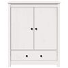 vidaXL Highboard White 83x41,5x100 cm Solid Wood Pine
