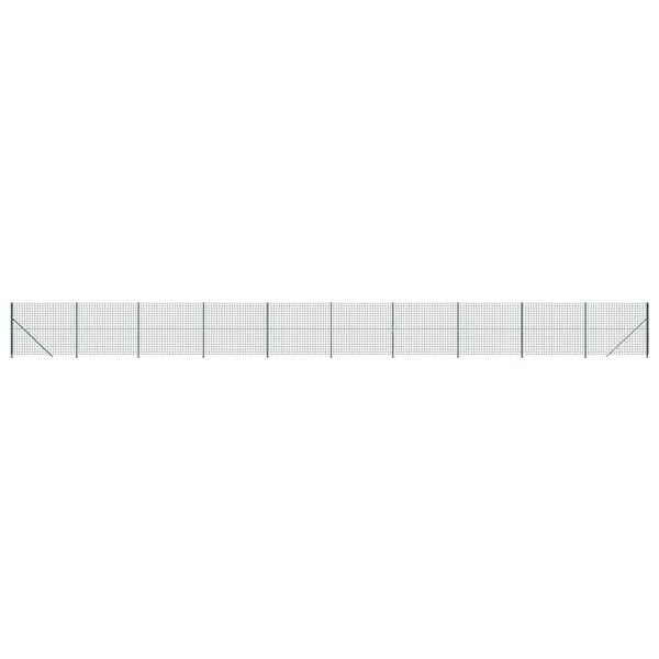 vidaXL Wire Mesh Fence with Flange Green 1.6x25 m