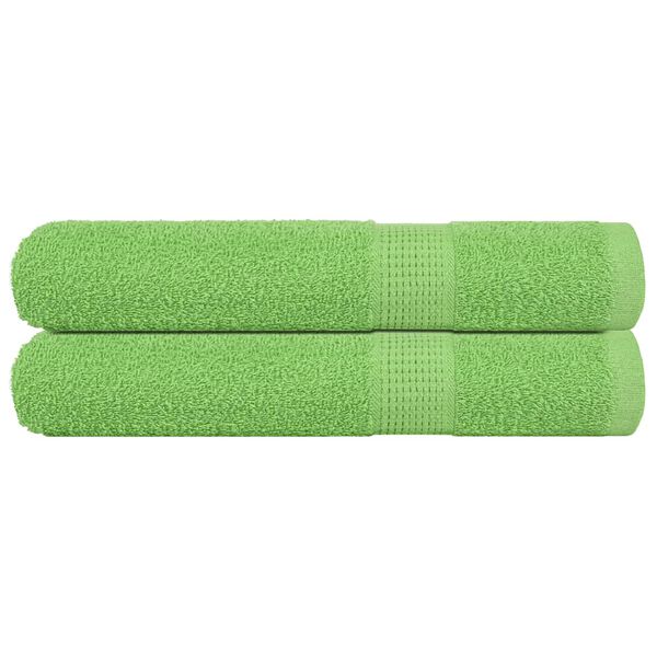 vidaXL Towels "FROGN" 2 pcs Apple Green 100x200 cm 360 gsm
