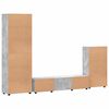 vidaXL TV Cabinet Set with Drawer FLORIN Concrete Grey Engineered Wood