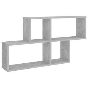 vidaXL Wall Shelf Concrete Grey 100x18x53 cm Engineered Wood