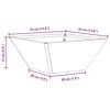 vidaXL Garden Planter Rusty 35 x 35 x 15 cm Weathering Steel