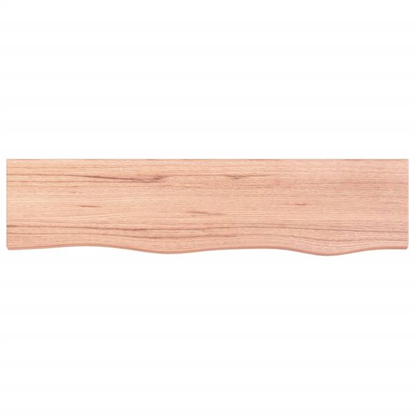 vidaXL Wall Shelf Light Brown 80x20x4 cm Treated Solid Wood Oak