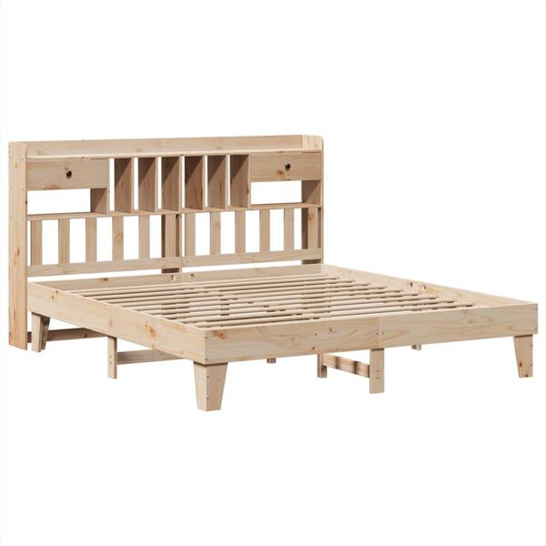 vidaXL Bed Frame without Mattress 180x200 cm Super King Solid Wood Pine