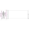 vidaXL Patio Retractable Side Awning 200x500 cm Grey