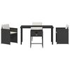 vidaXL Garden Dining Set 5 pcs Black Poly Rattan
