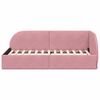 vidaXL Corner Bed Frame with Headboard Pink 90 cm x 200 cm Fabric