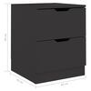 vidaXL Bedside Cabinet Black 40x40x50 cm Engineered Wood