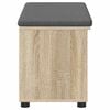 vidaXL Hall Bench with Cushion with Shelf Sonoma Oak 80 x 38 x 46 cm