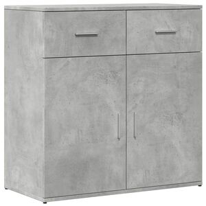 vidaXL Sideboard Concrete Grey 79x38x80 cm Engineered Wood