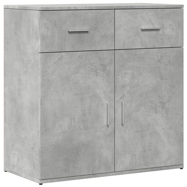 vidaXL Sideboard Concrete Grey 79x38x80 cm Engineered Wood