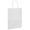 vidaXL Paper Bags 250 pcs with Handles White 21x11x28 cm