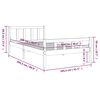 vidaXL Bed Frame without Mattress Grey Solid Wood 100x200 cm