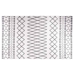 vidaXL Rug Washable Black and White 120x170 cm