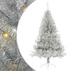 vidaXL Artificial Pre-lit Christmas Tree Silver 150 cm PET