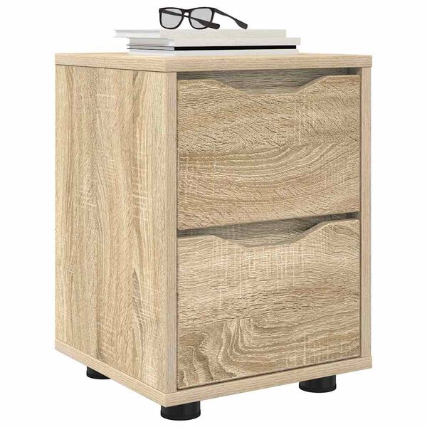 vidaXL Bedside Tables with Drawer 2 pcs Sonoma Oak 30.5 x 30 x 43 cm