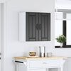 vidaXL Kitchen Wall Cabinet Lucca Black Engineered Wood