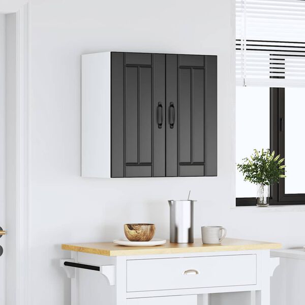 vidaXL Kitchen Wall Cabinet Lucca Black Engineered Wood