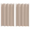 vidaXL Blackout Curtains with Rings 2 pcs Taupe 175 x 140 cm Polyester