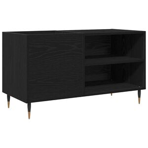 vidaXL Record Cabinet Black Oak 85 x 38 x 48 cm Engineered Wood