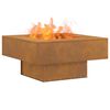 vidaXL Fire Pit Brown 80 x 80 x 40 cm Steel