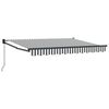 vidaXL Retractable Awning Anthracite and White 3.5 x 2 m
