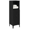 vidaXL Bathroom Cabinet Black Oak 30 x 30 x 100 cm Engineered Wood