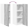 vidaXL Hanging Cabinet with Door Grey Sonoma and White 30 x 31 x 80 cm