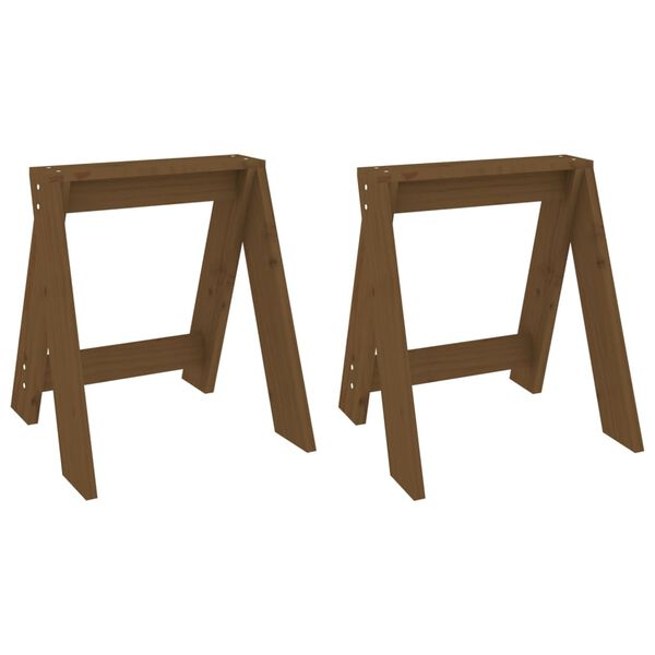 vidaXL Stools 2 pcs Honey Brown 40x40x45 cm Solid Wood Pine