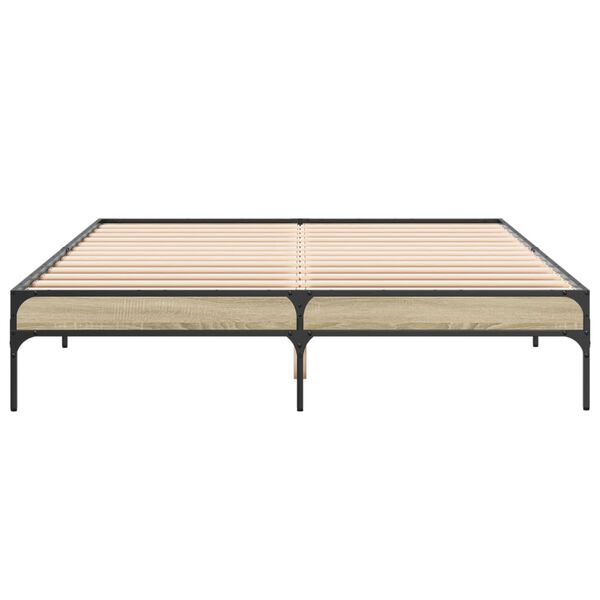 vidaXL Bed Frame without Mattress Sonoma Oak 150x200 cm King Size