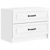 vidaXL Bedside Cabinet High Gloss White 62 x 34.5 x 44.5 cm