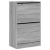 vidaXL Shoe Cabinet Grey Sonoma 60x34x96.5 cm Engineered Wood
