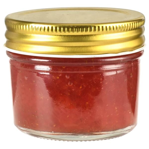 vidaXL Glass Jam Jars with Gold Lid 96 pcs 110 ml